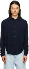 Carlota Barrera Black Crinkled Shirt In Black