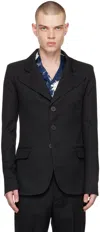 Carlota Barrera Black Three-button Blazer In Black