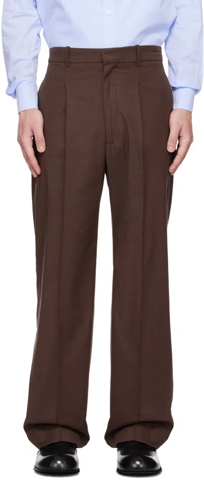 Carlota Barrera Brown Pleated Trousers