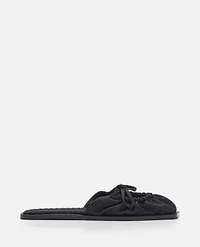 Pre-owned Carlotha Ray Eco Satin Slippers In Black