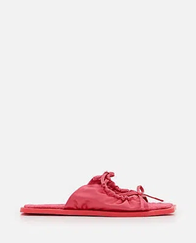 Pre-owned Carlotha Ray Eco Satin Slippers In Red