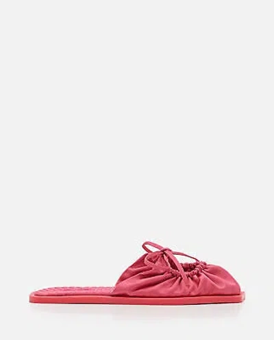 Pre-owned Carlotha Ray Eco Satin Slippers In Red