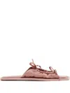 Carlotha Ray Quilted Flat Sandals In Pink