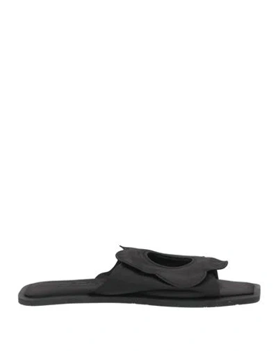 Carlotha Ray Woman Sandals Black Size 10 Textile Fibers