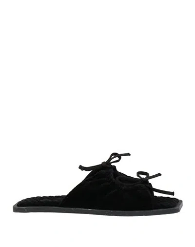 Carlotha Ray Woman Sandals Black Size 9-10 Textile Fibers