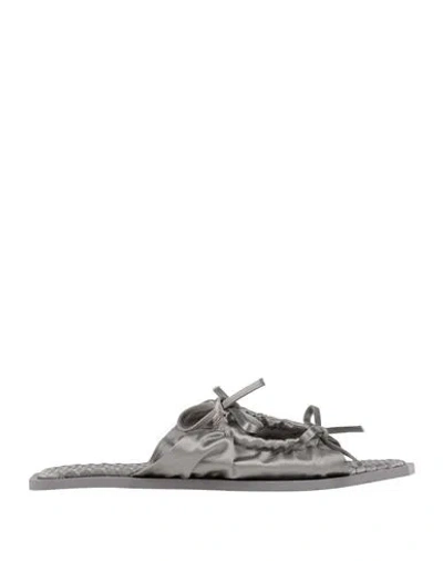 Carlotha Ray Woman Sandals Grey Size 9-10 Textile Fibers In Gray