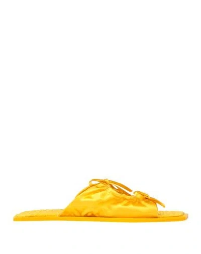 Carlotha Ray Woman Sandals Yellow Size 11-12 Textile Fibers