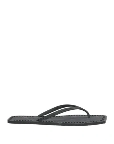Carlotha Ray Woman Thong Sandal Black Size 11-12 Rubber