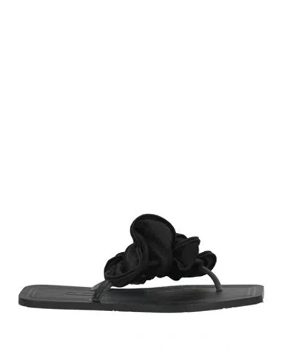 Carlotha Ray Woman Thong Sandal Black Size 5 Textile Fibers