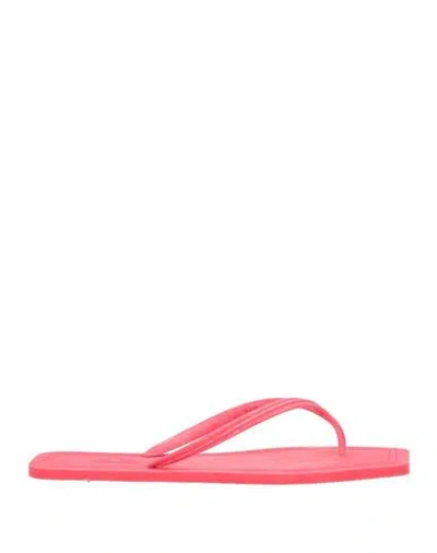 Carlotha Ray Woman Thong Sandal Fuchsia Size 9-10 Natural Rubber In Pink