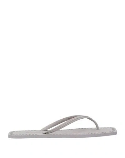 Carlotha Ray Woman Thong Sandal Light Grey Size 9-10 Rubber In Gray