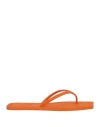 Carlotha Ray Woman Thong Sandal Orange Size 7-8 Rubber