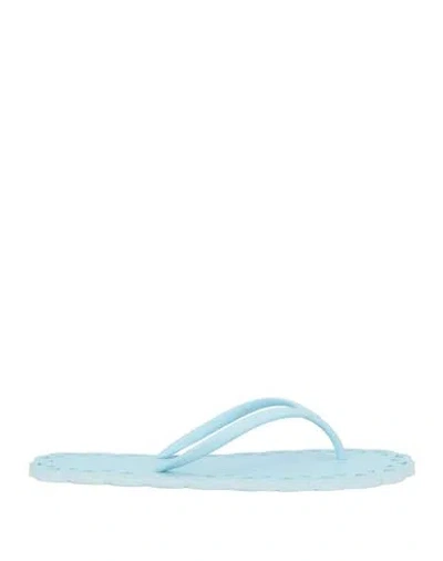 Carlotha Ray Woman Thong Sandal Sky Blue Size 11-12 Rubber