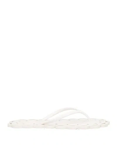 Carlotha Ray Woman Thong Sandal White Size 11-12 Synthetisches Material