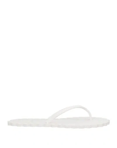 Carlotha Ray Woman Thong Sandal White Size 11-12 Synthetisches Material In Yellow