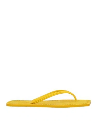 Carlotha Ray Woman Thong Sandal Yellow Size 5-6 Synthetisches Material