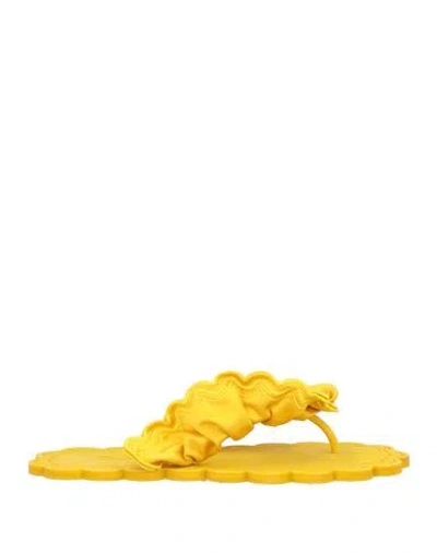 Carlotha Ray Woman Thong Sandal Yellow Size 7-8 Textile Fibers