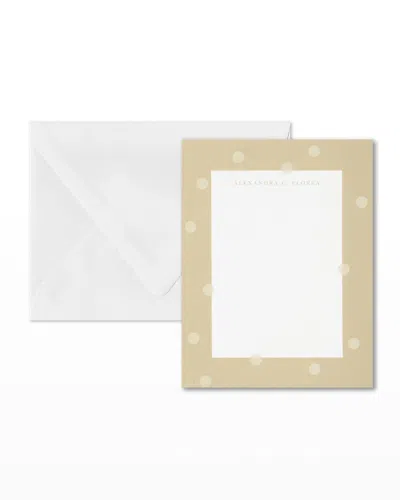 Carlson Craft Floating Dots Note Card In White