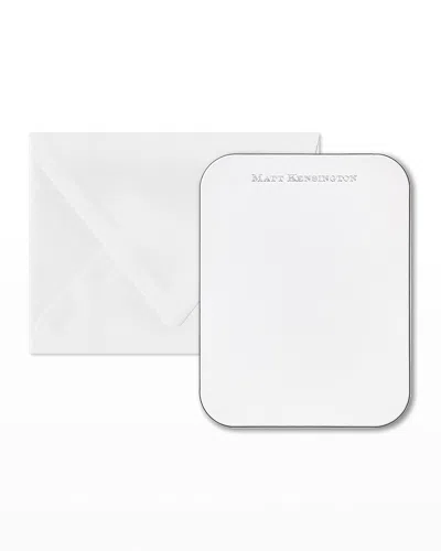 Carlson Craft Stacked Stratums Note Cards In White