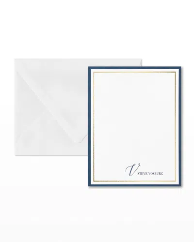 Carlson Craft Thick And Thin Note Card In White