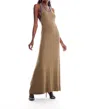 Carlton Jones Collection Bamboo Knit Tank Dress In Brown In Brown