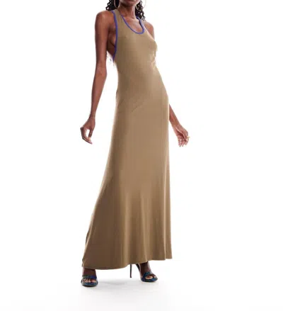 Carlton Jones Collection Bamboo Knit Tank Dress In Brown