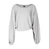 Carlton Jones Women's Cyclades Bamboo Cropped Sleeves - Grey In Grey