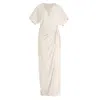 Carlton Jones Women's Long Wrap Dress - White In White