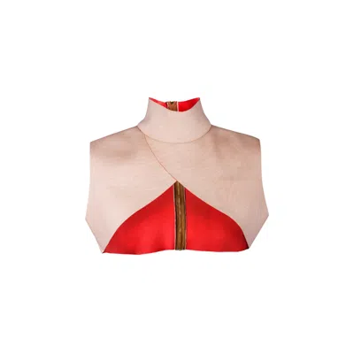 Carlton Jones Women's Neutrals Luna Shrug In Red