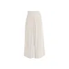 Carlton Jones Women's Pleated Palazzo Pant - White In White