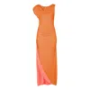 Carlton Jones Women's Yellow / Orange Estelle Long Knit Dress - Yellow & Orange In Yellow/orange
