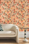 Carly Beck For Wallshoppe Arance Dolci Wallpaper In Burgundy