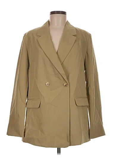 Pre-owned Carly Jean Blazer Jacket In Tan