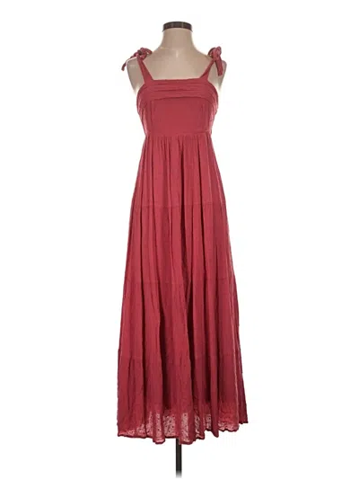 Pre-owned Carly Jean Casual Dress In Burgundy