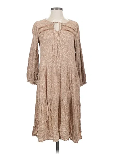 Pre-owned Carly Jean Casual Dress In Tan
