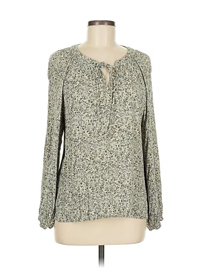 Pre-owned Carly Jean Long Sleeve Blouse In Gray