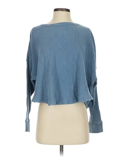 Pre-owned Carly Jean Long Sleeve Top In Blue