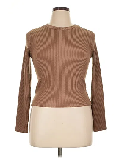 Pre-owned Carly Jean Long Sleeve Top In Brown