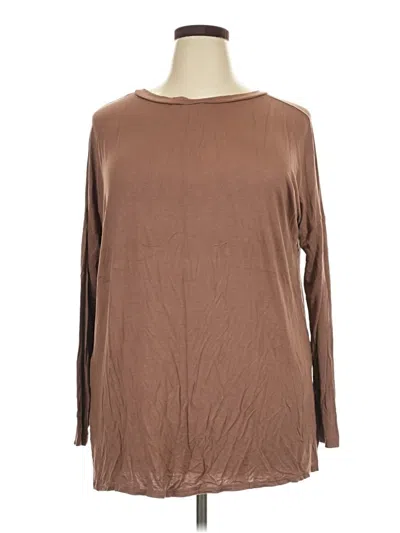 Pre-owned Carly Jean Long Sleeve T-shirt In Brown