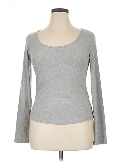 Pre-owned Carly Jean Long Sleeve T-shirt In Gray