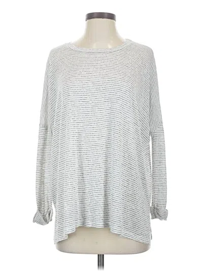 Pre-owned Carly Jean Long Sleeve T-shirt In Silver