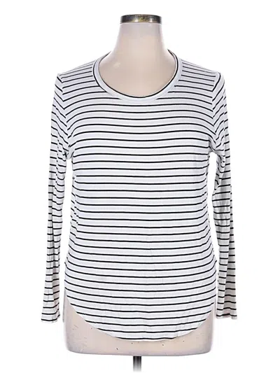 Pre-owned Carly Jean Long Sleeve T-shirt In White