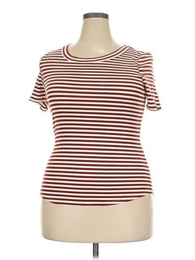 Pre-owned Carly Jean Short Sleeve T-shirt In Burgundy