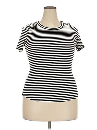 Pre-owned Carly Jean Short Sleeve Turtleneck In Ivory