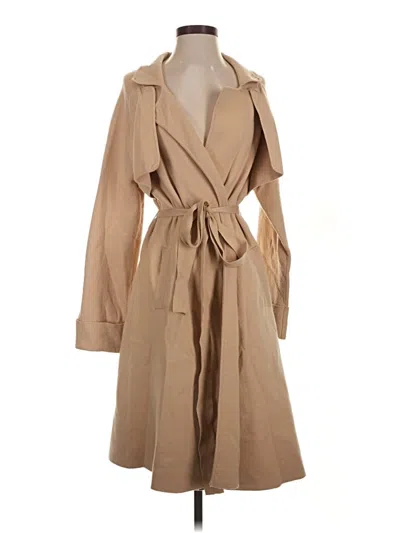 Pre-owned Carly Jean Trenchcoat In Tan