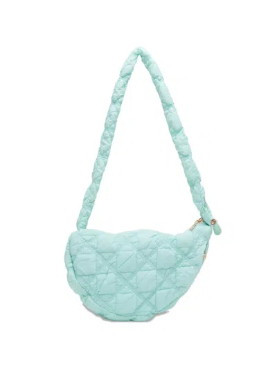 Carlyn Cozy Quilted Cross Body Bag In Blue