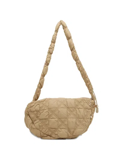 Carlyn Cozy Quilted Cross Body Bag In Brown