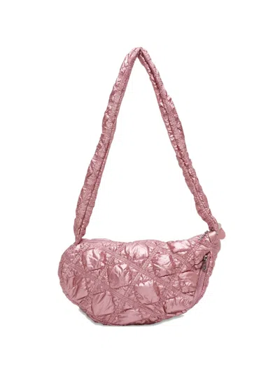 Carlyn Cozy Quilted Cross Body Bag In Pink