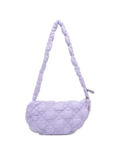 Carlyn Cozy Quilted Shoulder Bag In Purple