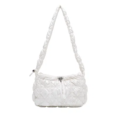 Carlyn Joy Quilted Cross Body Bag In White